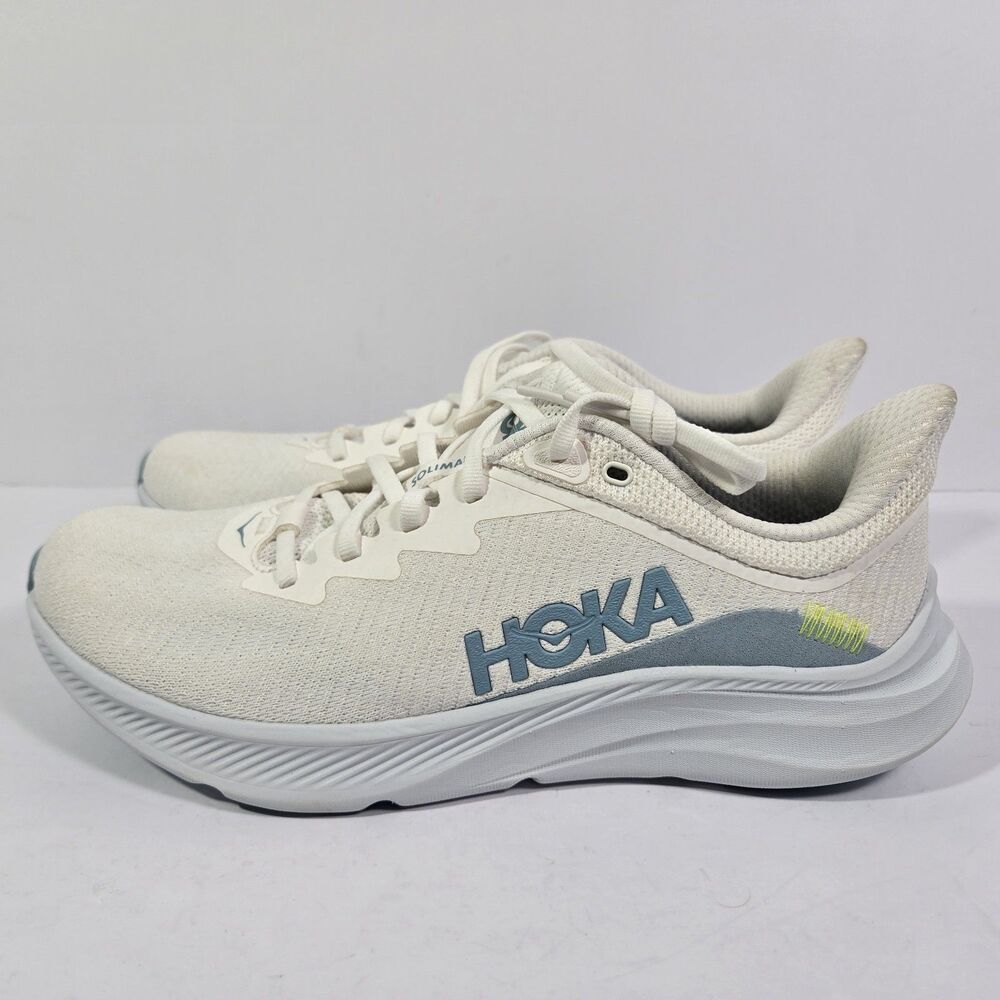 HOKA ONE ONE Solimar White Tundra Blue Running Training Shoe  Women's Size 9.5B